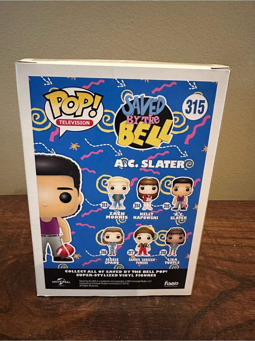 Funko Pop! A.C. Slater in Purple Shirt and Gray Pants 315 - Picture 3 of 6